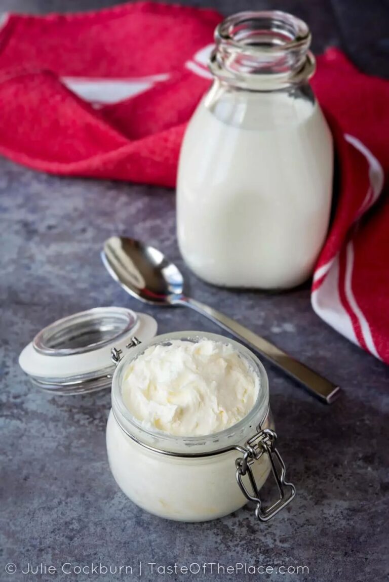 Clotted cream in a small jar